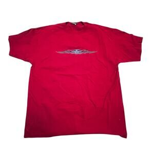 Vintage Carnival Celebration Cruise Y2K  T Shirt Red Logo Spellout Men XXL